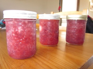 'Feel Good' strawberry freezer jam made with pectin.